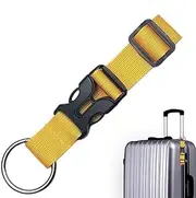 [Mijradge] Add A Bag Luggage Straps Coat Jacket Gripper Holder Adjustable Baggage Suitcase Belt Travel Accessories Carry Clip Strap with Iron Hinged Rings for Carry on Bag Hands Free（Orange）