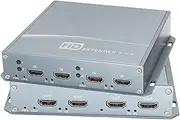 4Ch HDMI Fiber Extender 1080P 60Hz HDMI Optical Transceiver HD Video Converter Single Mode 20km LC