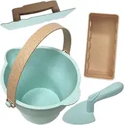 Travel Beach Toys,Beach Toys for Kids - Buckets Sand Toy Set Shovels Molds Sandbox Tool Kit with Mesh Bag for Outdoor