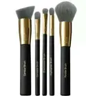 Billion Dollar Brows (BDB) 5 Piece Charcoal Infused Brush Set NIB Anti Microbial