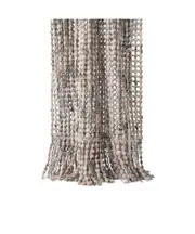 metallic-detail bobble scarf One size Gray