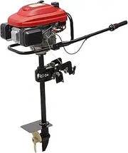4 Stroke Outboard Motor, 4.7HP 200CC 3.5kW Outboard Boat Engine Motors, 3600rpm Small Outboard Motor for Boats from 13.12 to 19.69 ft