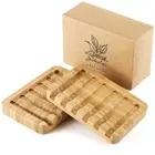 Shampoo Bar Holder Bamboo Soap Dish For Shower Wood Soap Dis
