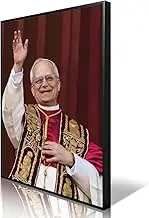 Pope Leo Xiv Canvas Wall Art, Catholic Religious Picture Poster,Pope Francis Waving Print Painting for Church Prayer Room, Christian Home Wall Decor 16x24in Unframed (Made In USA)