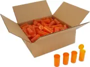 (100) Pop Top Bottles - Orange 13 Dram 1.63 Fl Oz Herbs Storage Meds Spices
