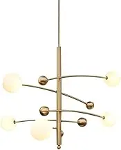 CJLWSLCO Modern Minimalist Fashion Glass Chandeliers Bedroom Living Room Dining Room Commercial Decorative Hanging Lamp LED G9 Light Source 5 Heads Pendant Lightled Modern Simple Home Lighting Fixture