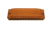HOHNER CLEARLY COLORFUL QUALITY ORANGE TRANSLUCENT HARMONICA w/ CLEAR SOFT CASE