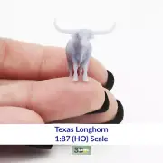 Texas Longhorn Miniature 1:87 HO Scale Diorama by Alexander Kuzmenko (1 Figure)