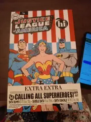 DC Justice League Of America "Calling All Superheroes" Bath Set w/ Comic Case