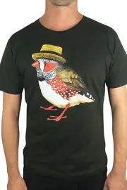 Zebra Finch Mens Tee--MON-FINCH