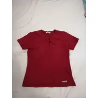 在飛比找蝦皮購物優惠-EDWIN Something紅色短袖上衣（M）