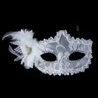 Side Flower Masquerade Mask Half Face Eye Mask Party Makeup Ball