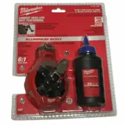 MILWAUKEE 48-22-3992 30m CHALK LINE REEL & 3oz CHALK 6:1 FAST REWIND SNAP LINE