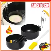 Egg Boiler Stainless Steel Egg Cooker Collapsible Hang Ear Poached Egg Cup AU