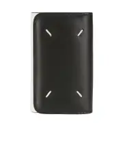 Maison Margiela Four-Stitch Tri-Fold Two-Toned Keyring Wallet One size Black/White