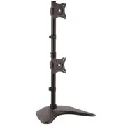 Startech Dual Monitor Stand, Up To 27", Vertical, Vesa, Black, 5Yr