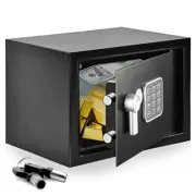 Home Security Electronic Lock Box - Safe with Mechanical Override, Digital Co...