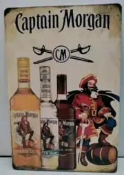 Metal Sign - Captain Morgan Rum- Vintage Look Reproduction