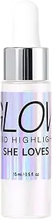 Ysyqkn 15ml / 0 Fl Liquid Highlighter Contouring Face Makeup Glitter Blend with Foundation And Makeup, White, 9.7cmx2.3cm