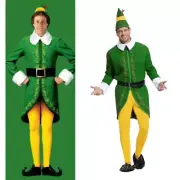 Buddy The Elf Costume Men's Size 3XL PaPa Elf Halloween Christmas Outfit