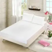 Faux Silk Satin Mattress Protectors Covers Anti-mite Bed Decor Sheet Queen King