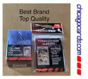 25 Ultra Pro Tobacco Sized Card Toploaders & 100 Sleeves (NOT for Regular Card)