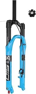 26 27.5 29 in Air Mountain Bike Suspension Fork Damping 1 1/8 Straight Tube Bicycle Front Forks Fit Mountain Bike Touring Folding XC E-Bikes 120mm Travel QR 9MM