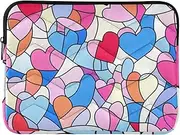 Laptop Sleeve Case 13-14 Inch Classical Laptop Case Stained Glass Anime Heart Valentine's Day Computer Sleeve with Zipper for Laptop Computer