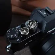 Camera Cover Brass ShutterButton Sakura Mountain For Canon Nikon Fuji Sony Leica