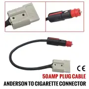 50A FOR ANDERSON PLUG TO CIGARETTE MALE SOCKET WIRING ADAPTOR CONNECTOR CABLE