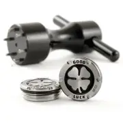 2x 30g Deluxe Tour Weights +Wrench for Scotty Cameron Putter, Black Lucky Clover