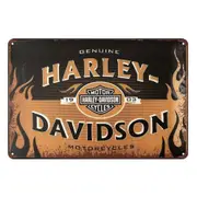 3x Harley Davidson Motorcycles Rustic Metal Sign Vintage Tin Shed Garage Bar