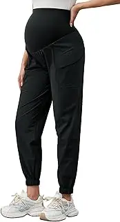 [PACBREEZE] Women's Maternity Cargo Joggers Quick-Dry Hiking Pants Active Outdoor Casual Pregnancy Sweatpants