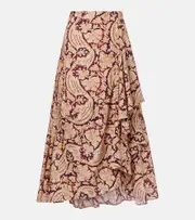 [Ulla Johnson] Ulla Johnson Sabina printed cotton-blend maxi skirt AU 18 multicoloured