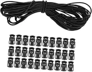 Operitacx Elastic Cord Cylinder Buckle Set Suitcase Strap Bungee Cord Luggage Straps DIY Accessory Kit Plastic Spring Buckle Round Elastic Rope