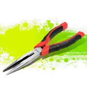 8" Chrome Vanadium Steel Interlocking Spring Wire Cutter Long Nose Plier w/Grip