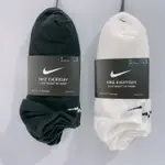 NIKE LIGHTWEIGHT 男女款 黑/白 3入 薄底 LOGO 襪子 短襪 踝襪 SX7678-100 010