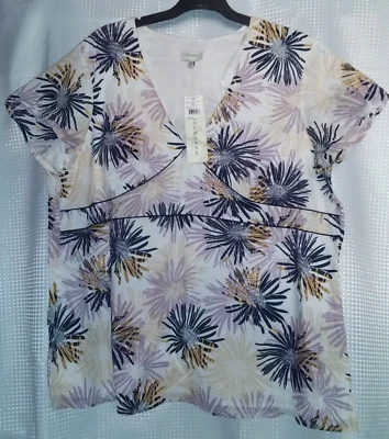 AUTOGRAPH size 26 T-Shirt Top NEW with TAGS Lined Cotton Plus