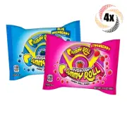 4x Packs Push Pop Assorted Flavored Gummy Roll Novelty Candy | 1.4oz
