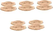 Cabilock 5sets BBQ Grill Pad Fireproof Under Grill Mat Stone Bowl Mat Heat Insulation Pad for Kitchen Counter Camping Accessories 2pcs*5