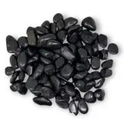 15 lb Decorative Black River Rocks Onyx Pebbles for Plants Aquarium Stones 1-3"