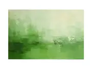 Green Abstract Painting Canvas Print
