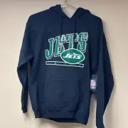 NWT Junk Food Clothing NFL NY New York Jets Unisex Pullover Hoodie Black Medium