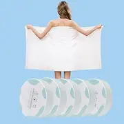 5 Pack Premium Compressed Towel Tablets Disposable Towel 55.1 in x 27.5 in Large Bath Towel Travel Towel Reusable for Hotel Camping Mountaineering Sports Hiking Beach Swimming Vacation