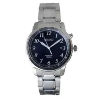 在飛比找momo購物網優惠-【SEIKO 精工】石英男錶 不鏽鋼錶帶 藍 人動能 防水1