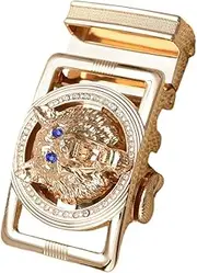 [TINEASUR] Wolf Head Belt Buckle for Men Fashion Metal Buckle Replacement for Casual or Formal Occasions