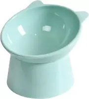Tilted Elevated Cat Food Bowl - Cat Bowls Whisker Friendly Anti Vomiting Slan...