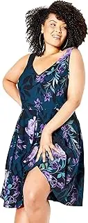 City Chic Plus Size Dress, Hydrangea Print Dress