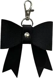 [Generic] Bow Keychain for Purse,Cute Large Bow Keychain PU Leather Bowknot Charm - Coquette Key Chains Girly Pendant Accessories for Backpack & Handbag