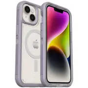 OtterBox Defender XT Clear MagSafe Apple iPhone 14 / iPhone 13 Case Lavender Sky(Purple) - (77-90063), DROP+ 5X Military Standar